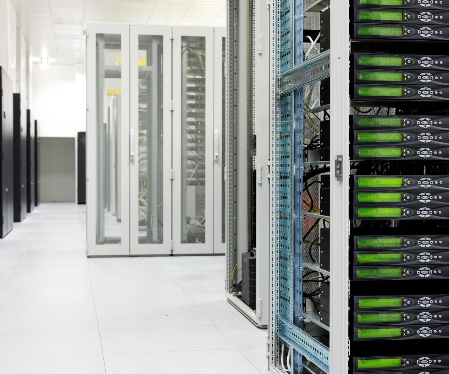 22470871 - clean industrial interior of a server room with servers